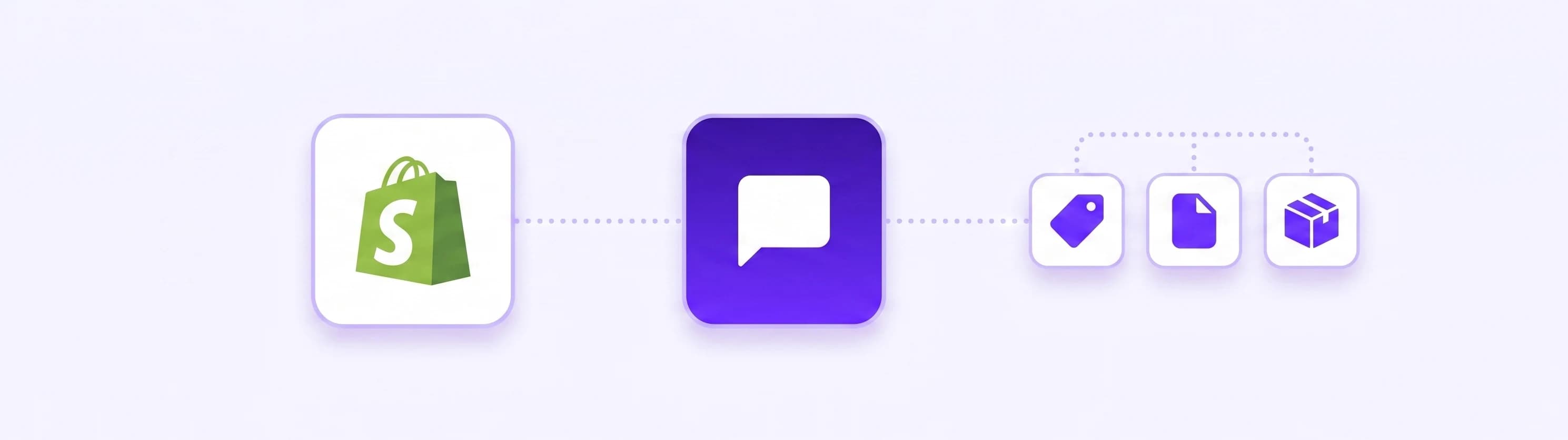 The Shopify store connection feeding catalog, policies and shipping facts into one AI assistant