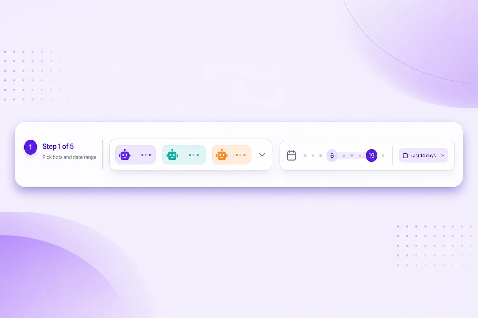 Open the Analytics tab and select bots and a date range