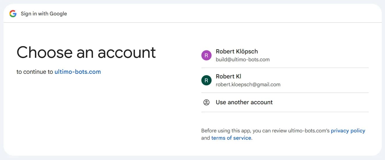 Grant Google Drive Permission to Ultimo Bots