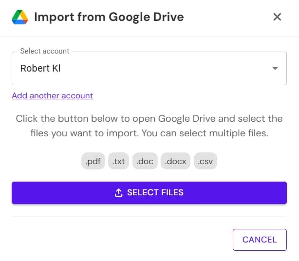 Select Files from Google Drive in Ultimo Bots