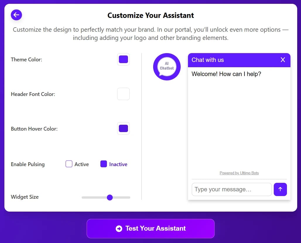 Customize your chatbot design