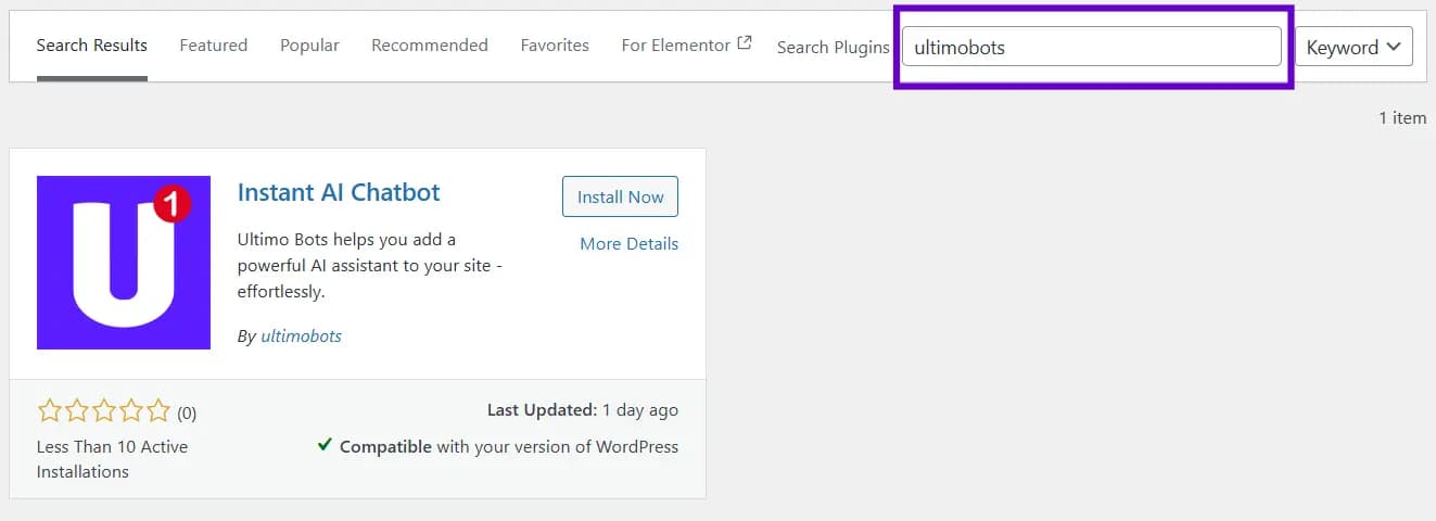 Search Ultimo Bots in WordPress Plugin Directory