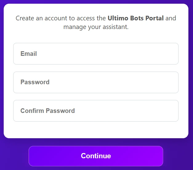 Setup your account