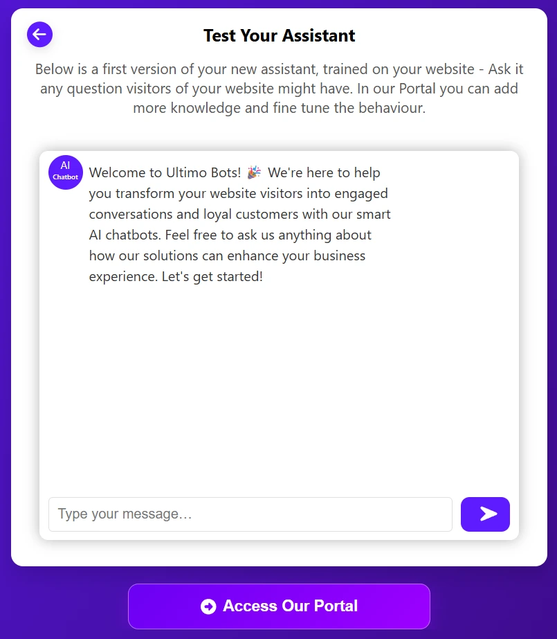3. Test your Bot after completion